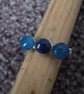 Blue chalcedony and lapis lazuli silver ring - Image 1