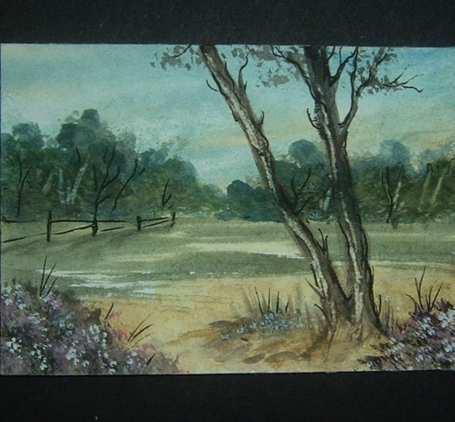 art painting aceo watercolour landscape ref 299