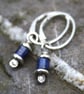  Turquoise and silver earrings lightweight, small gemstone bead  - Image 6