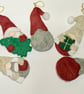 Christmas Felt Gnome Hanging Decorations Sewing Kit - Image 3
