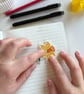 Handmade Daffodil Cross Stitch Sticker - Sensory Fidget Patch - Anxiety ADHD - Image 3