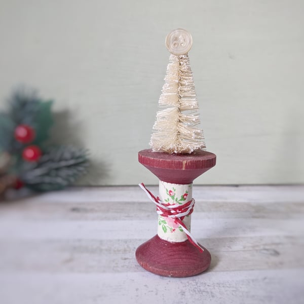 Vintage Bobbin Christmas Tree Decoration