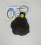 Embroidered Honey comb Bee Keyring Brown - Image 2
