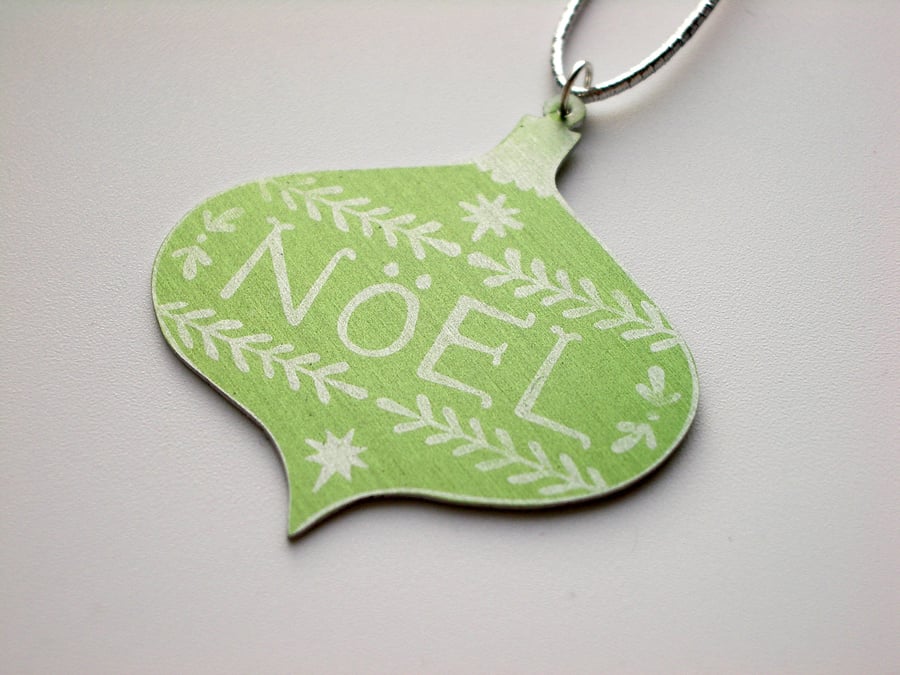 Christmas handmade bauble in green