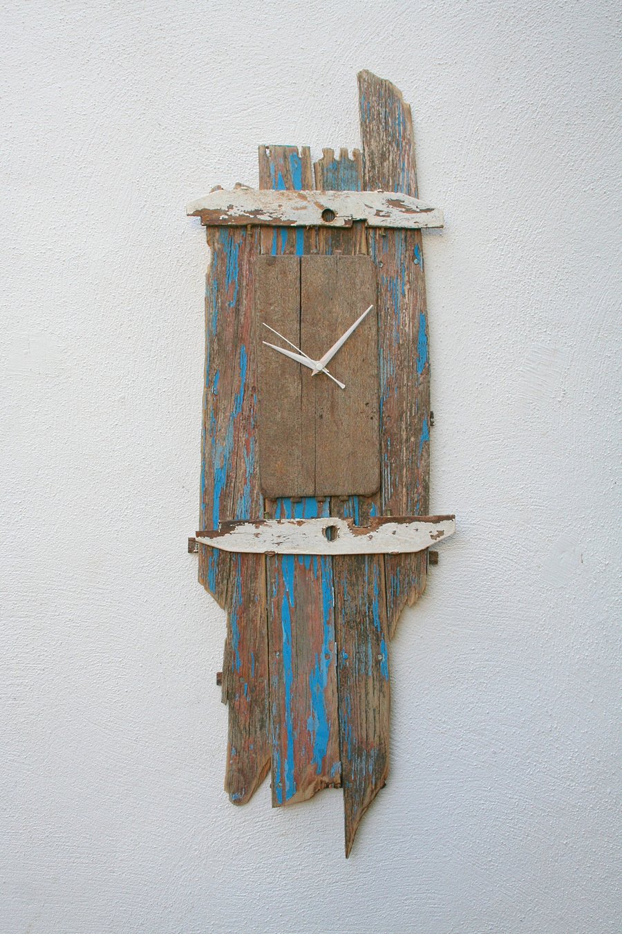 Driftwood Clock,Fishing Boat Driftwood Clock,Drift Wood Clock, Beach finds Clock