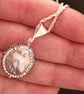 Natural Purple Baroque Pearl & Crystal Sterling Silver Necklace 16 - 18 Inch - Image 8