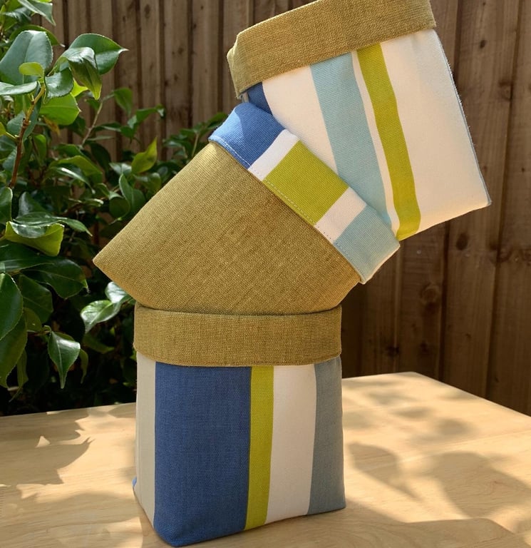 Reversible Fabric Storage Baskets