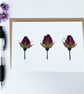Handmade Real Pressed Rose Bud Greeting Card, Wedding, Anniversary, Birthday - Image 1