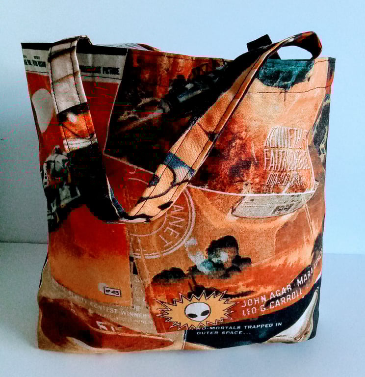 Sci fi themed Bag, Shopping bag, cloth bag, fabric bag, tote bag, grocery bag