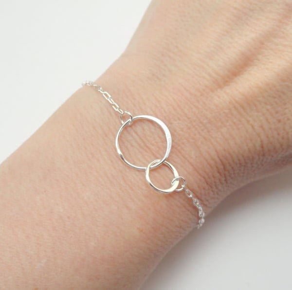 Sterling silver eternity circle bracelet