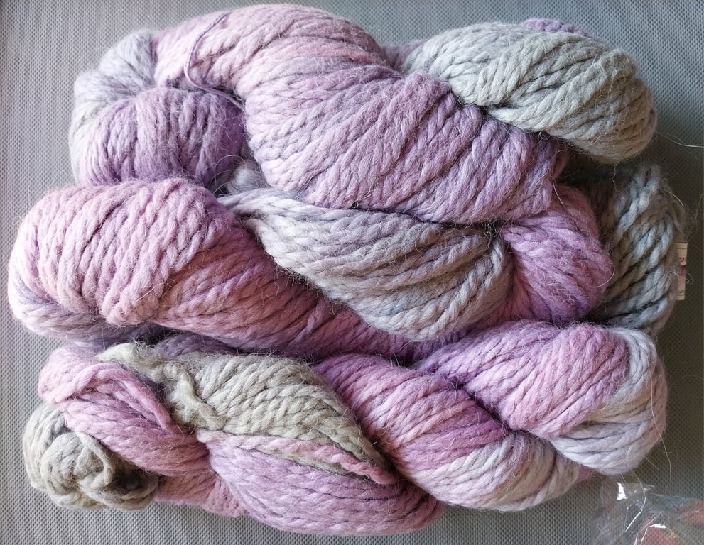 300g Hand-dyed Chunky Baby Alpaca Pastel Blue Green Purple