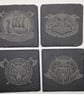 Viking Nordic Slate Coasters Set of 4 Engraved Norse Rune Drink Coasters Gift fo