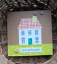 Summer Seconds Cartref Newydd Handmade Paper Patchwork Welsh Card 6" x 6" - Image 1