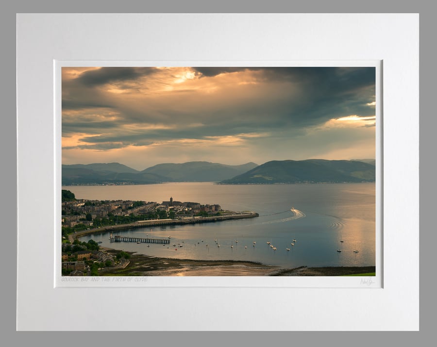 Gourock Bay & Firth Of Clyde frm Lyle Hill Greenock - A3(50x40cm) Unframed Print