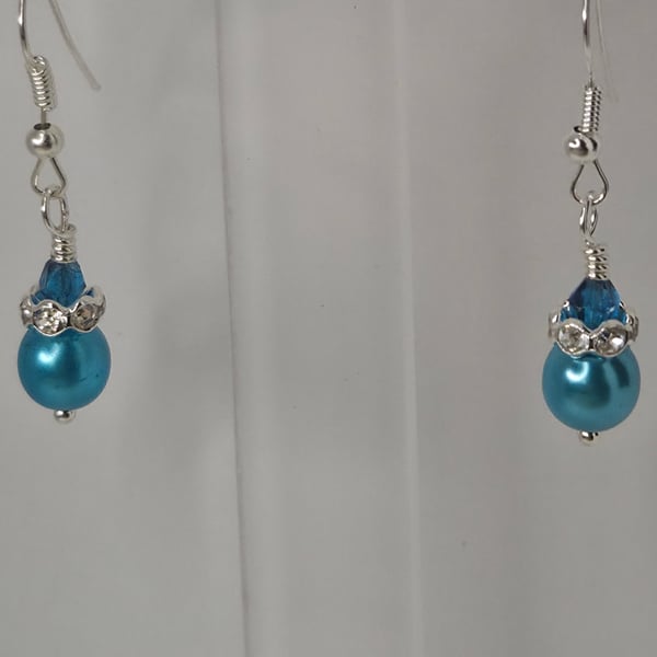 Sea Breeze Aqua drop earrings 