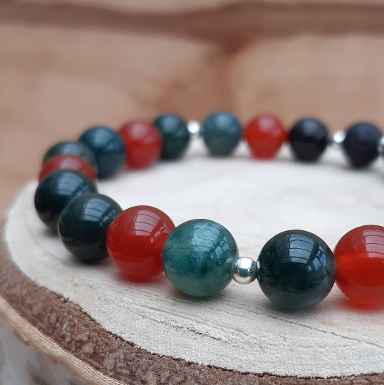 Holly and Ivy gemstone diffuser bracelet