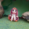 Unicorn Whisperer Gnome 'Orleen' with Unicorn Horns OOAK Sculpt by Ann Galvin