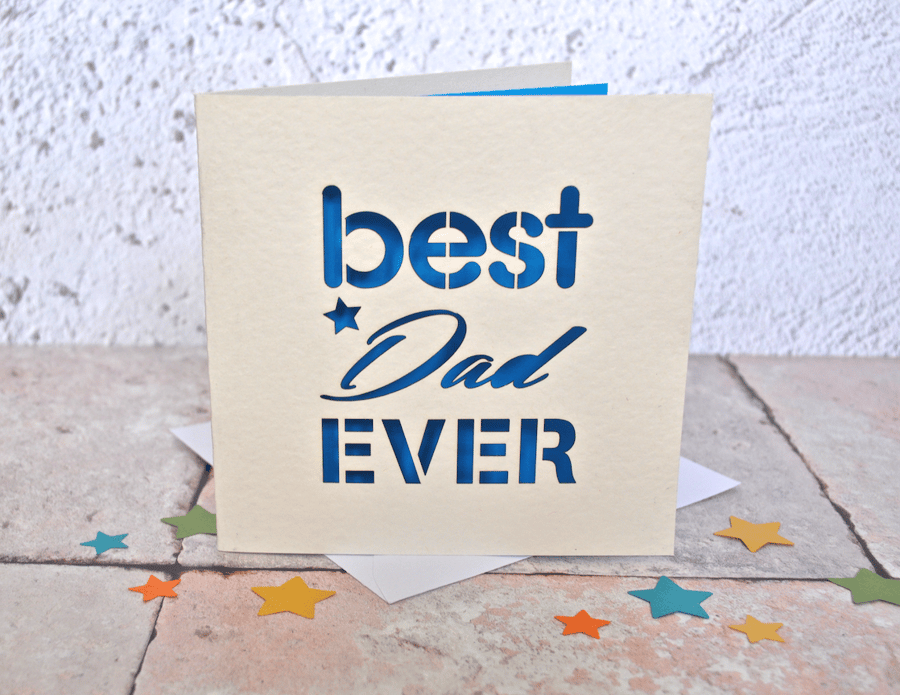 Laser Cut Best Daddy Ever Card