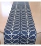 Navy Blue Table Runner 1970s Retro 4ft 48" 120cm - Image 1