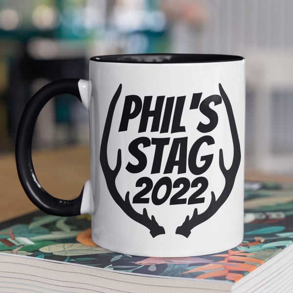 Personalised Stag Party Mug - Stag Do Souvenir Mug Funny Present for Groom