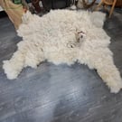Large pure wool rug Hand-Felted with soap and water