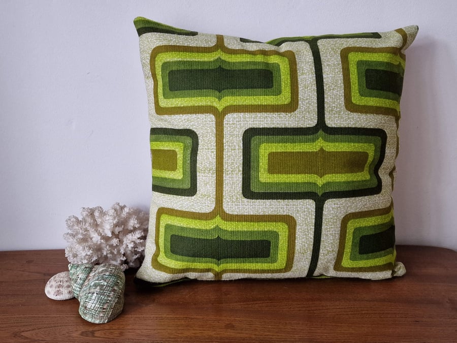 Green patterned cushion top