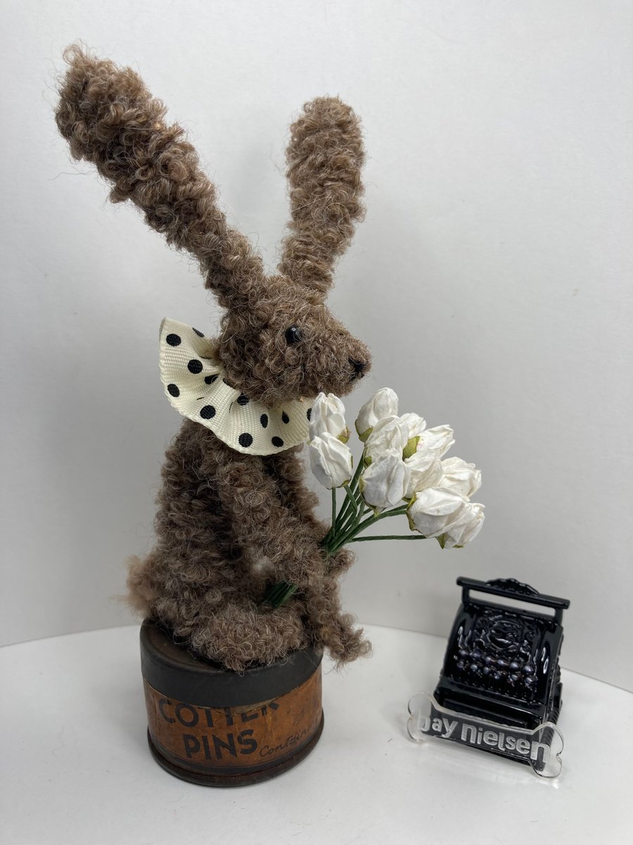 Spring Hare with flowers 
