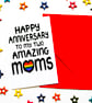 Anniversary Card For Two Mums, LGBTQ Anniversary Card For 2 Moms - Image 2