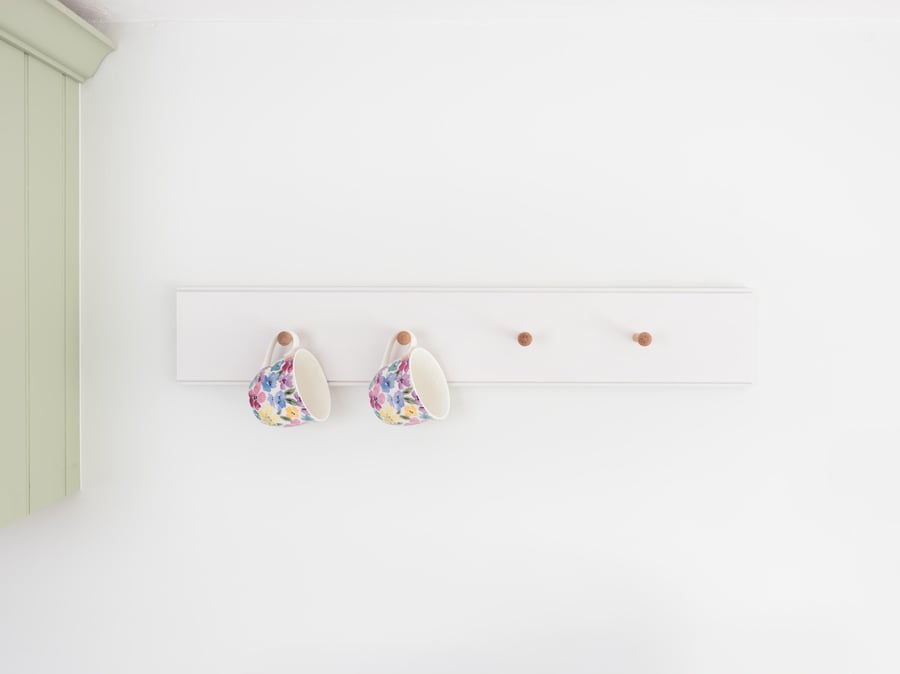 Shaker Peg Rail, Classic Style, Wide Peg Rail, Coat Hook, Tea Towel Hooks 