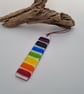 Chakra Rainbow Fused Glass Suncatcher with Hemp Cord - Image 2