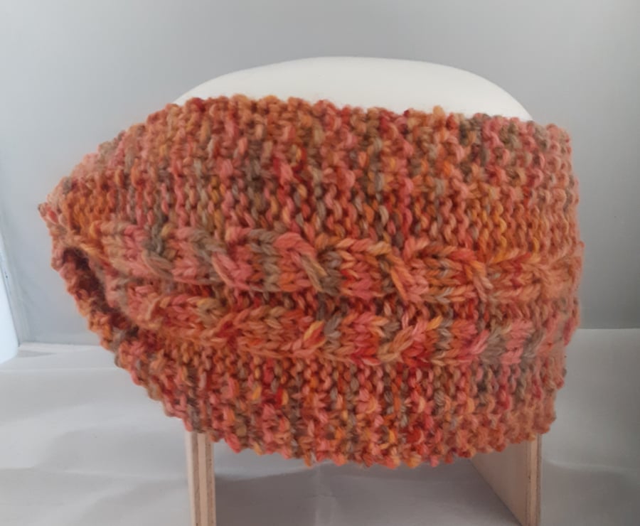 Hand Knitted Shetland Wool Head Band 