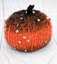 Hand Knitted Pumpkin with Sequins - Medium - Image 2