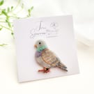 Hand-painted Bird Brooch