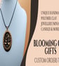 Large Teardrop Pendant Necklace 60x30mm, Handmade Polymer Clay Statement Necklac - Image 5