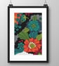 148 - Groovy Flower Power - Bright Floral Retro Flowers - Cross Stitch Pattern - Image 3