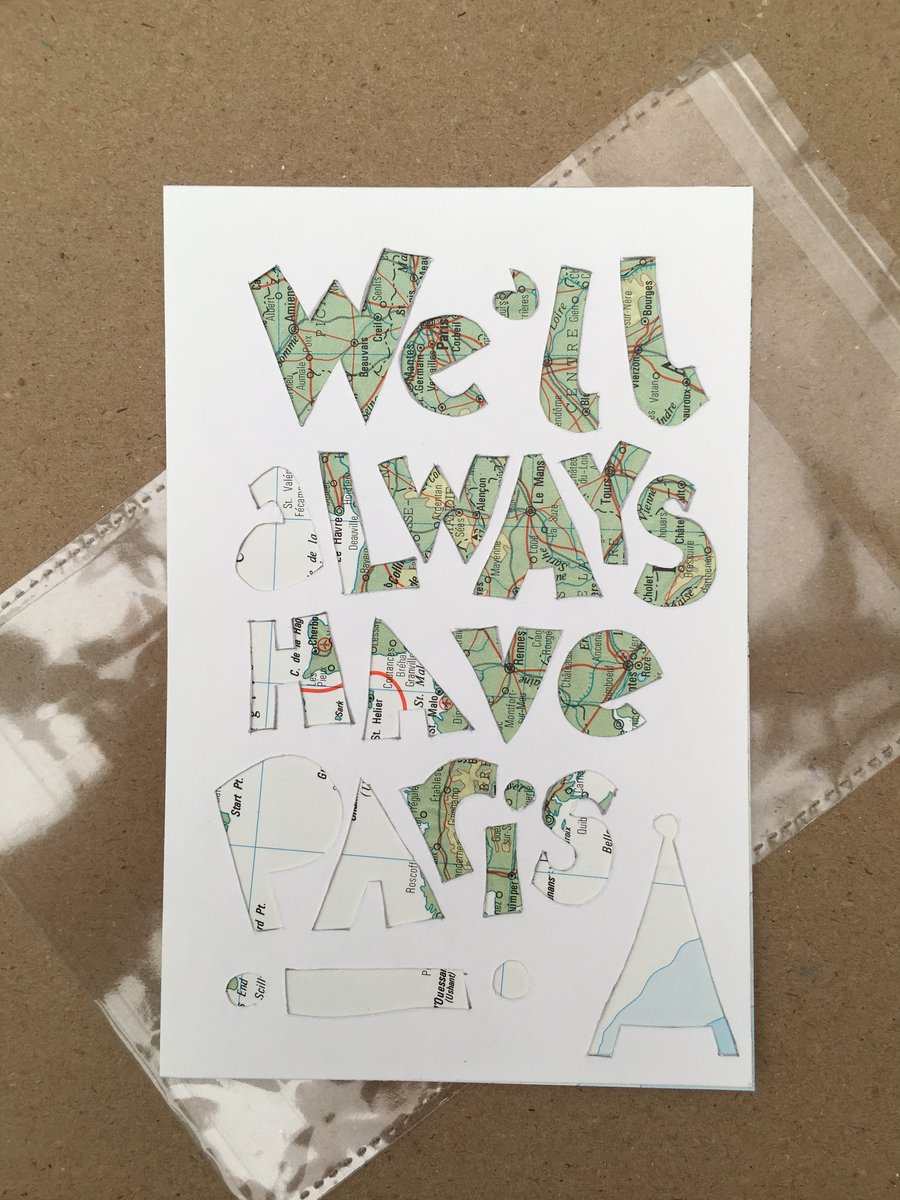 (TXT30) Handcut artwork: We'll always have Paris