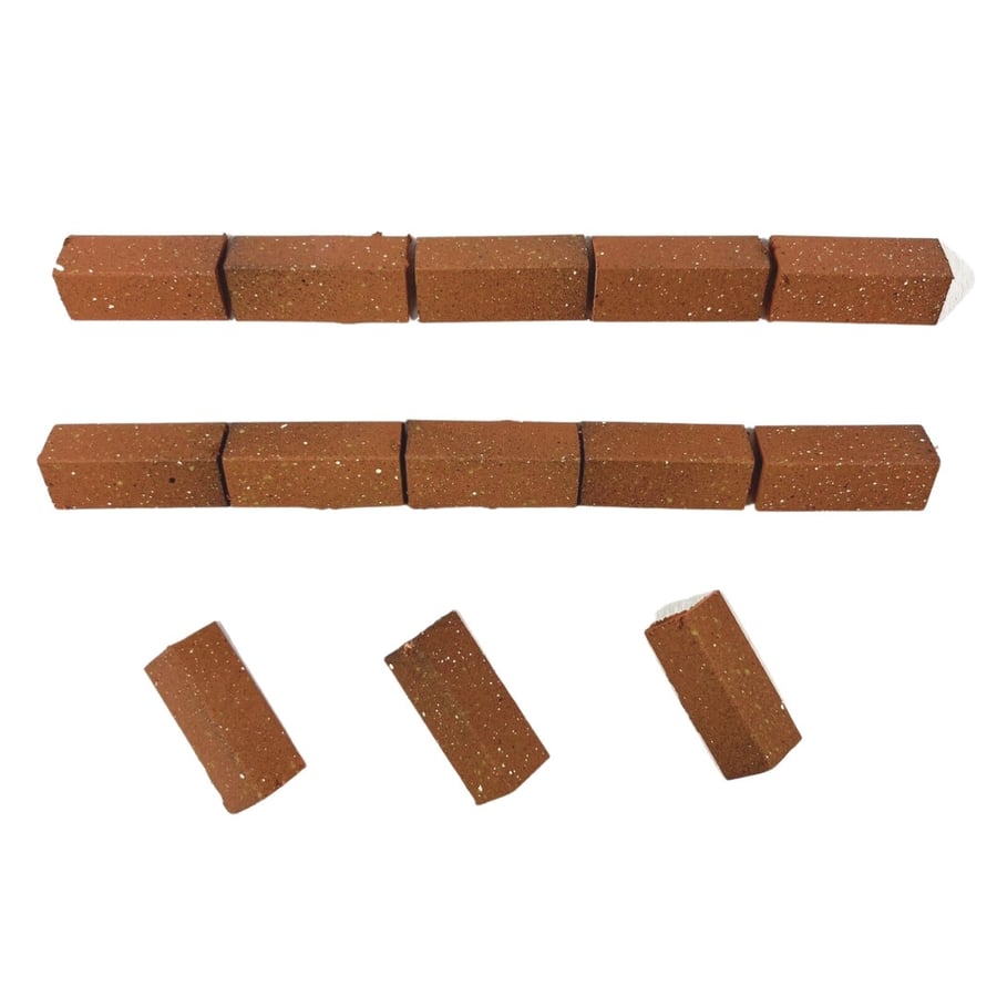 1:12th Scale Miniature Doll house Angled Ridge Roof Tiles Weathered Terracotta