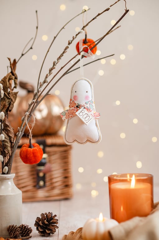 Embroidered Ghost Decoration