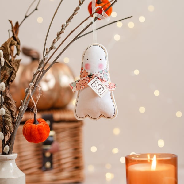 Embroidered Ghost Decoration