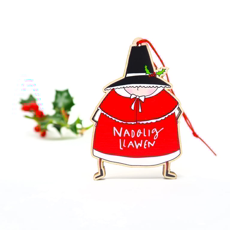 Welsh lady Christmas decoration