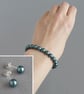 Simple Dark Green Pearl Bracelet - Teal Jewellery for Brides, Bridesmaids, Gifts - Image 4