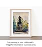 Original ACEO Mini Painting Tavistock Devon Drake Statue Watercolour and Ink - Image 3