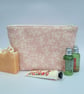  Make up bag - zipped pouch – floral, elegant, stylish - Image 1