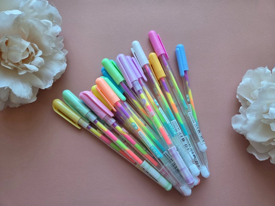 Rainbow chalk gel pen 