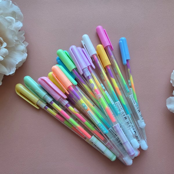 Rainbow chalk gel pen 