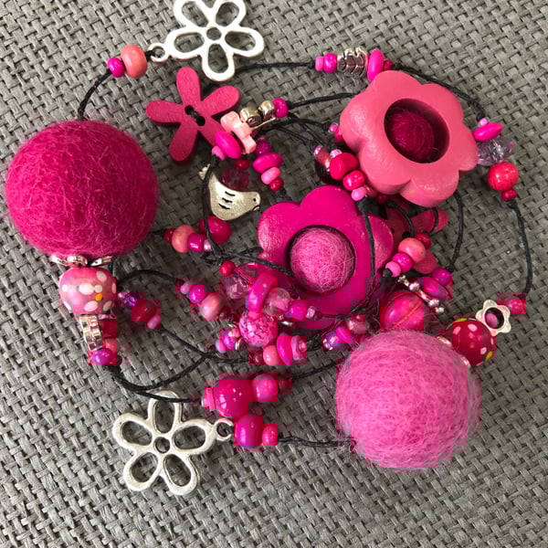 “Peony” lariat necklace