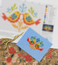 Simple Nordic Scandi Turtle Doves Love Birds Counted Cross Stitch Pattern PDF 