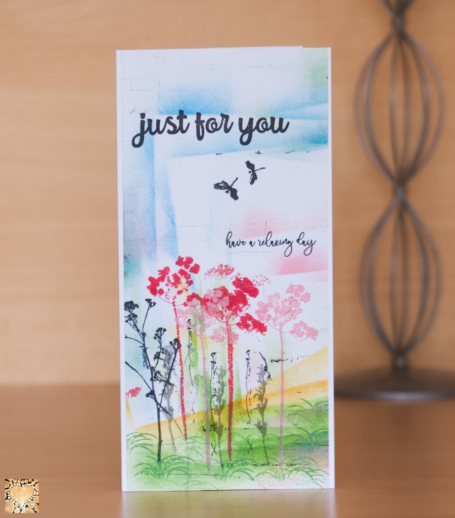 Just For You Wildflowers design handmade card