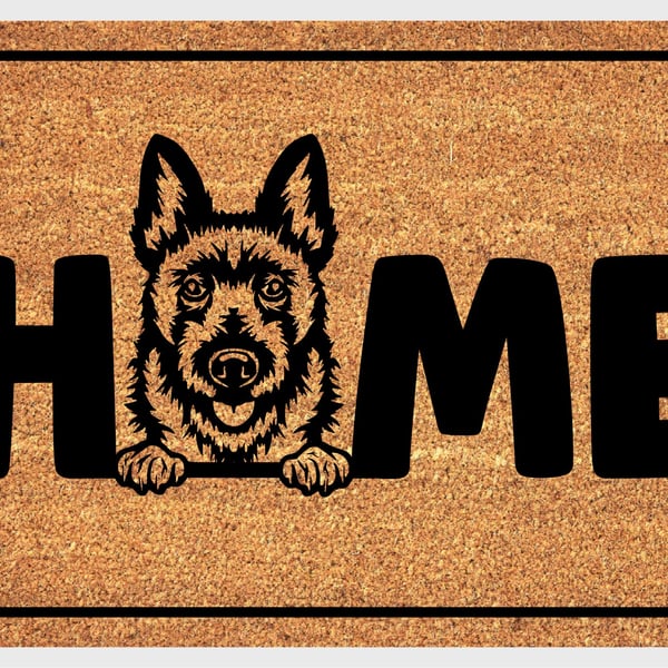 Belgian Laekenois Home Door Mat - Belgian Shepherd Welcome Mat - 3 Sizes