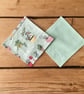 Fabric Coasters, 6 Set, Handmade Coasters, Cotton Coasters. Garden-COAST-10 - Image 2